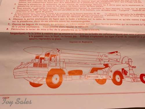 FOR DALE ONLY - Dinky Toys #666 Missile Erector Vehicle With Corporal Missile And La+ ORIGINAL BOX