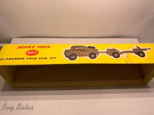 Dinky Toys #697 - 25 Pounder Field Gun Set + Original Box - MINT