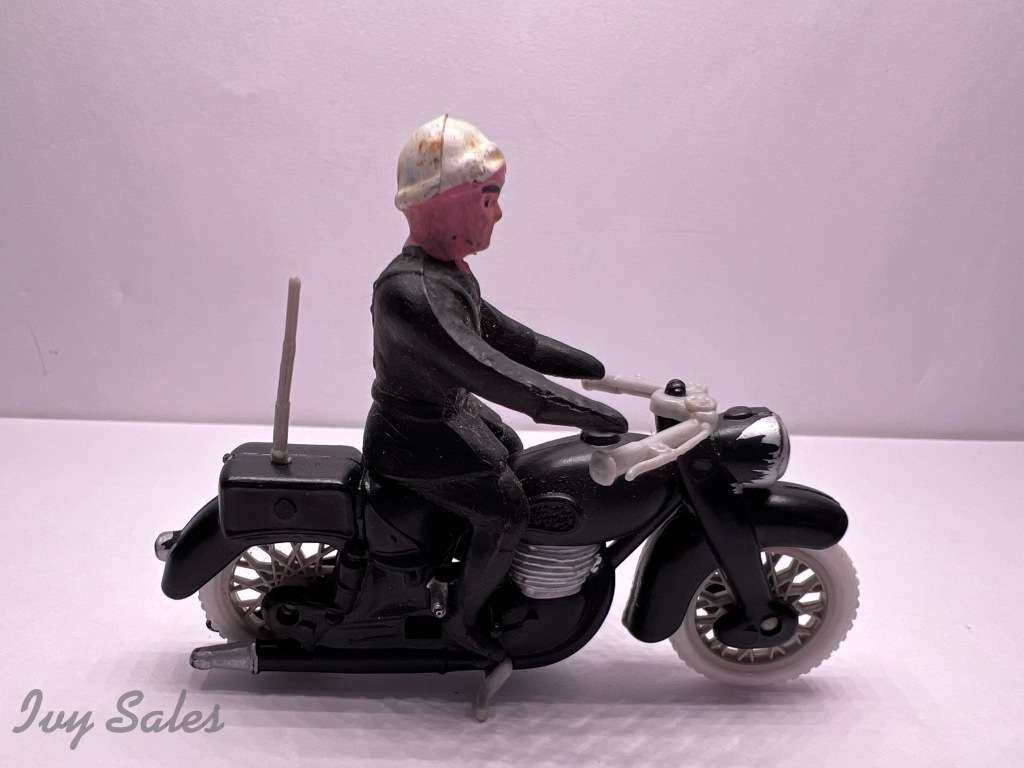 Minialuxe Police Route Motorcycle made in France 1959 - PLASTIC RARE - REPAINT