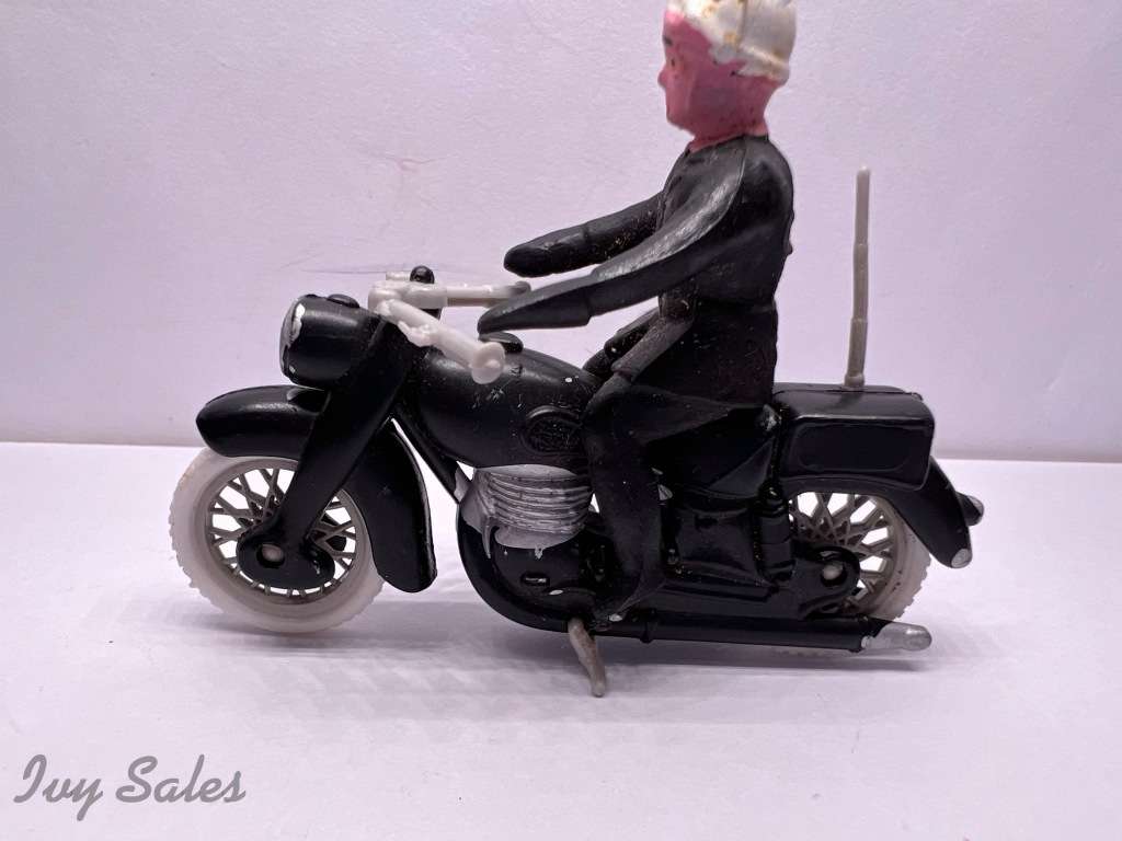 Minialuxe Police Route Motorcycle made in France 1959 - PLASTIC RARE - REPAINT