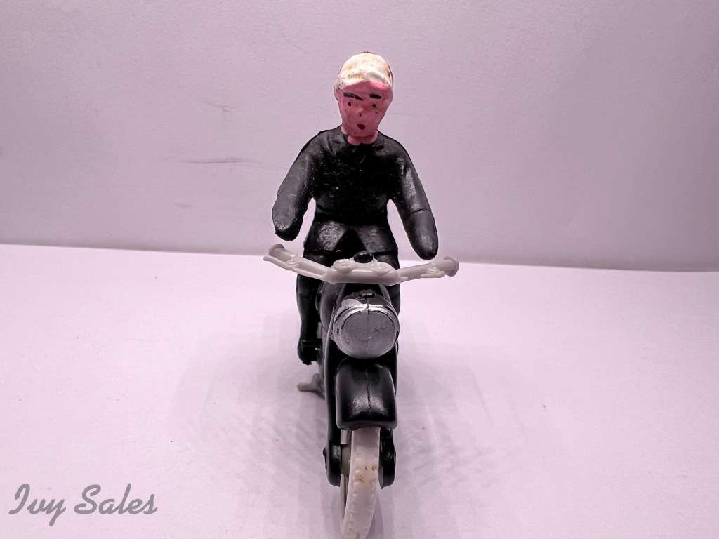Minialuxe Police Route Motorcycle made in France 1959 - PLASTIC RARE - REPAINT