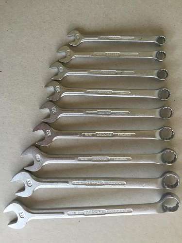 Gedore 9 Spanner Set Size 7-15