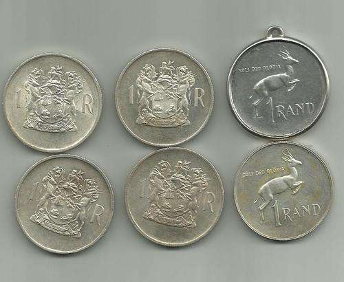 R1 Silver Lot (6 Coins) - For Silver Bullion - 80% Silver - Less than silver price