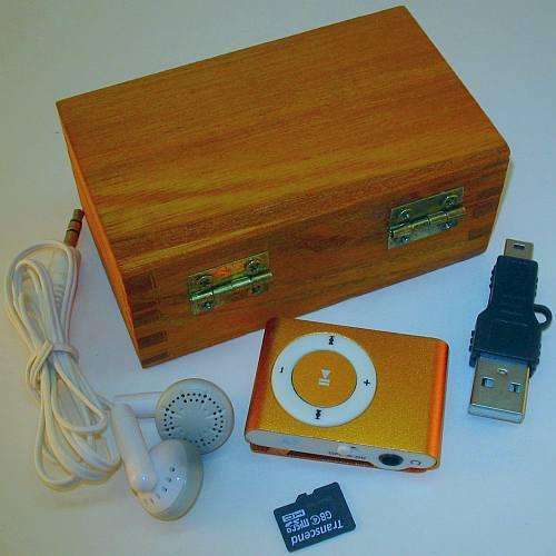 MP3 Player in Wooden Box