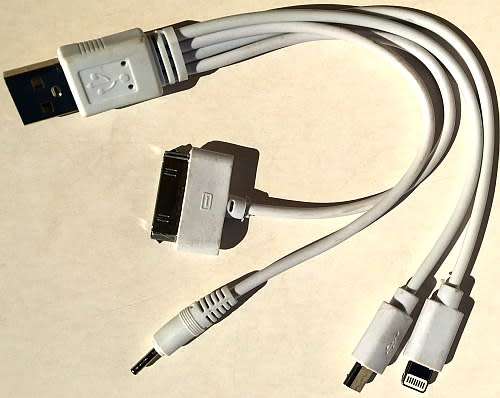 Nokia 2630 with multi-USB charger