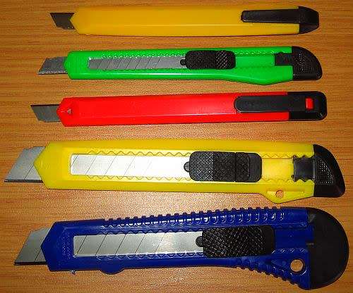 Craft Knives in Wooden Box