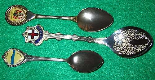 Souvenir Spoons in Wooden Box