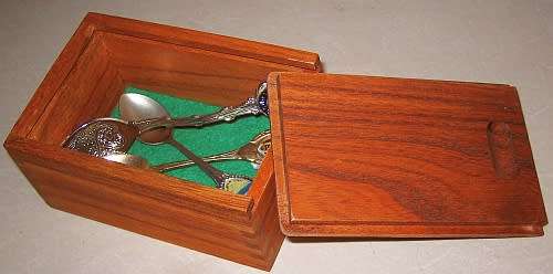 Souvenir Spoons in Wooden Box