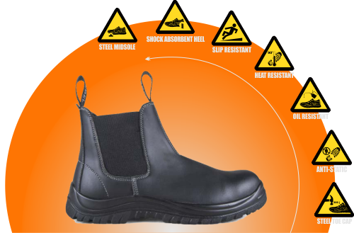 REBEL FX2 Chelsea Safety Boot - Black