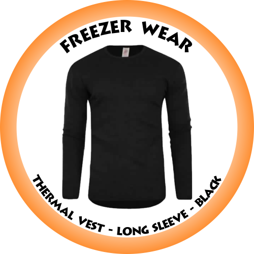 Freezer Wear - Thermal Vest - Long Sleeve - Black