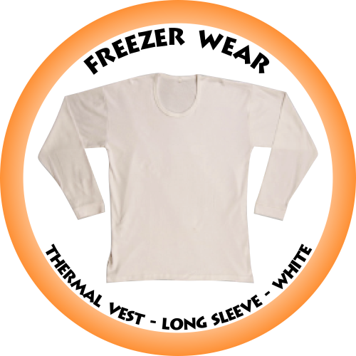 Freezer Wear - Thermal Vest - Long Sleeve - White