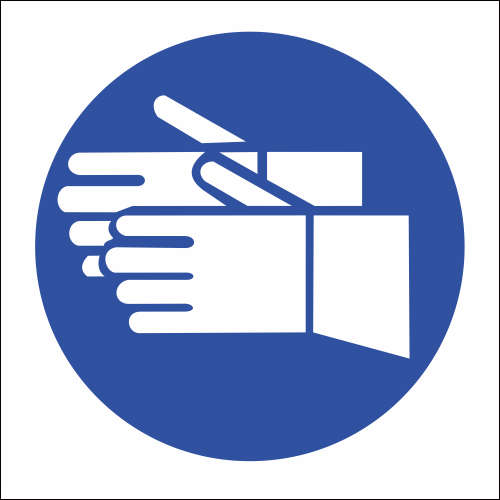 MV5 (Abs Plastic) - Hand Protection Safety Sign - 150x150mm