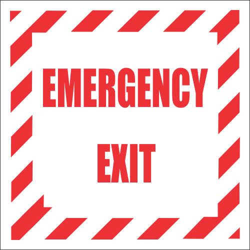 F7 (ABS Plastic) - Emergency Exit Safety Sign - 150x150mm