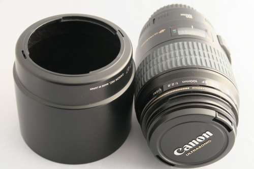 Canon 100mm f/2.8 Macro Lens with Lens Hood