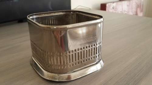 Vintage silver plated Jack Daniels bottle holder