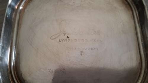 Vintage silver plated Jack Daniels bottle holder