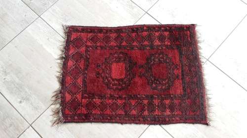 Gorgeous small hand-woven Afghan Persian carpet