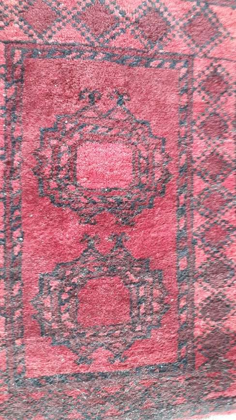 Gorgeous small hand-woven Afghan Persian carpet