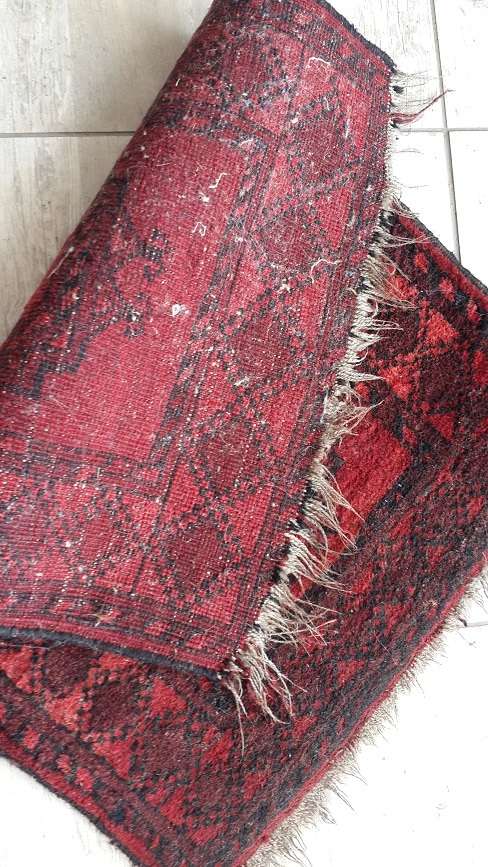 Gorgeous small hand-woven Afghan Persian carpet