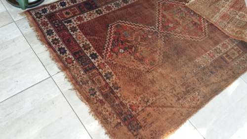 Beautifully lived-in handknotted Persian carpet