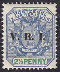 TRANSVAAL : 1900, VRI OVERPRINT (2 1/2d) **MINT
