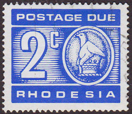 RHODESIA : 1970, POSTAGE DUE : 2c WHITE GUM (VFU)