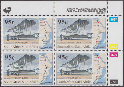 RSA : 1995, FIRST TRANS AFRICA FLIGHT (CONTROL) **MINT