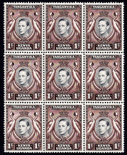 KENYA UGANDA TANGANYIKA : 1938, KING GEORGE VI (1c)