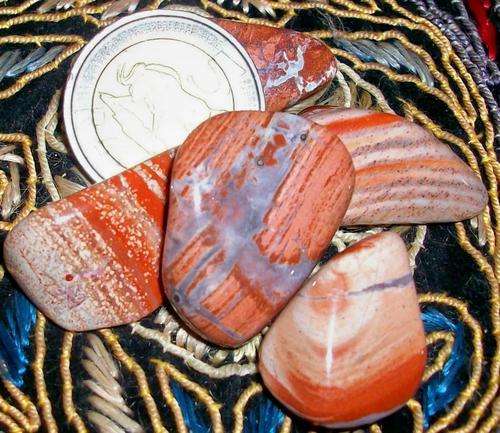 Jasper - Striped Red Jasper Tumbled stones