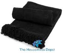 SPECIAL Black Chenille throw blanket from The Housewives Depot