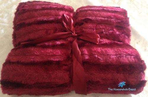***SPECIAL LAST ONE** Soft Faux Fur Throw Lined Blanket - Ruby from The Housewives Depot