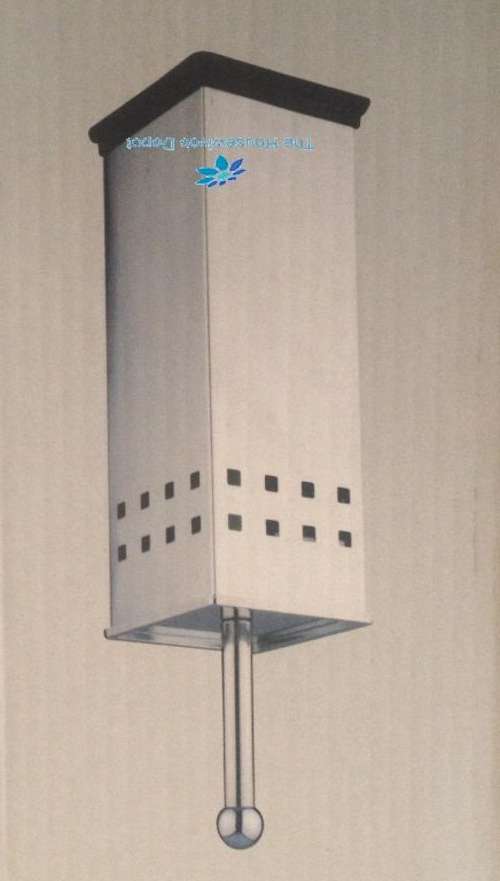 Free Standing Bathroom Chrome Toilet Brush Holder - Square