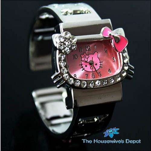 WOW New Hello Kitty bracelet watch with pink face from The Housewives Depot