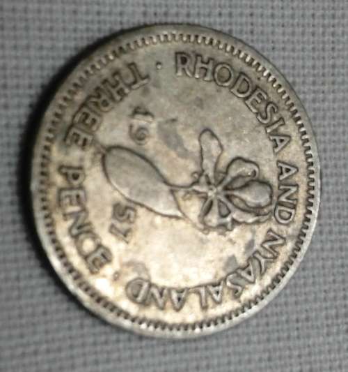 1957 Rhodesia and Nyasaland 3 pence