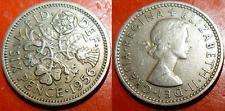 6 Pence - Elizabeth II 1st portrait; without "BRITT:OMN"