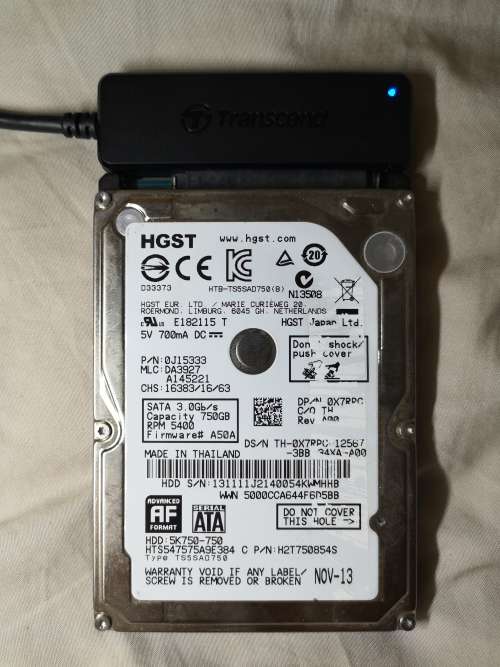 Hitachi 750GB Laptop Hard Drive