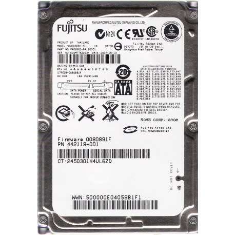 Fujitsu 80GB Laptop Harddrive HDD Hard Drive