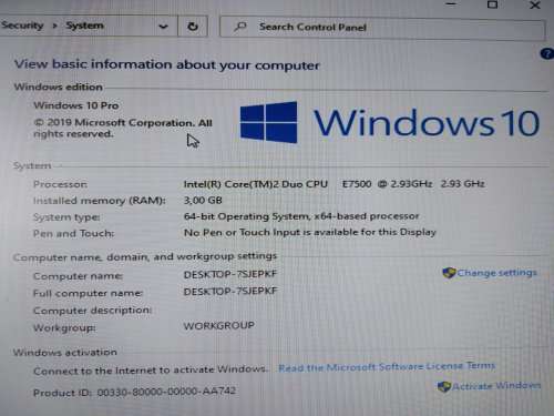 Desktop Computer -- Core 2 Duo | Win 10 PRO