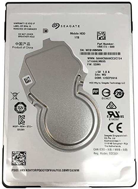 Seagate 1000Gb 1TB Laptop Hard Drive HDD