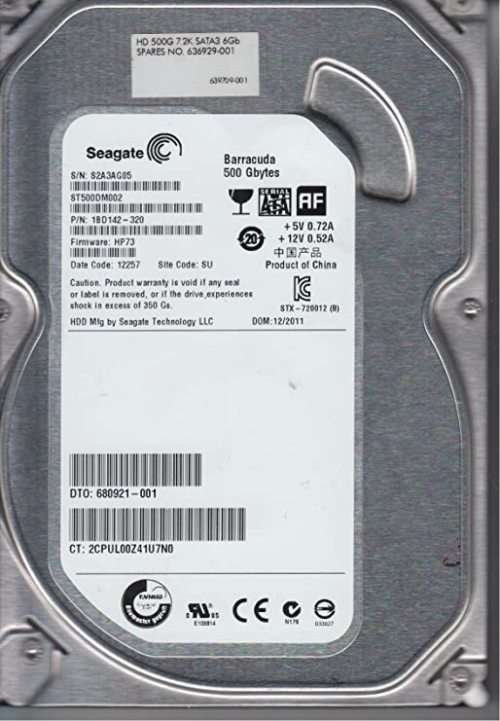 Seagate Barracuda 500GB Desktop Hard Drive HDD