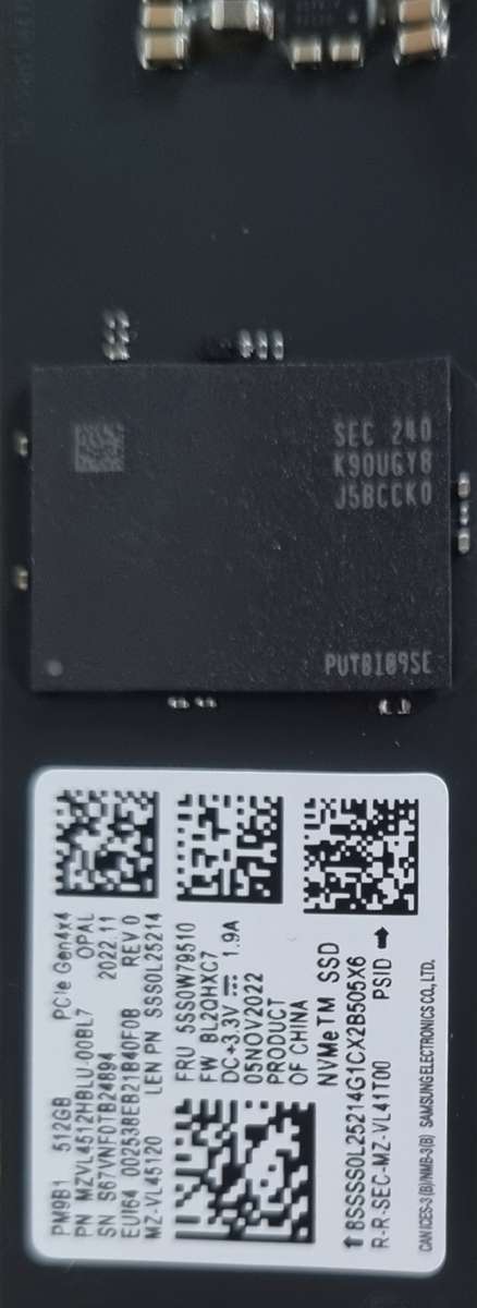 SAMSUNG 512GB NVME SSD