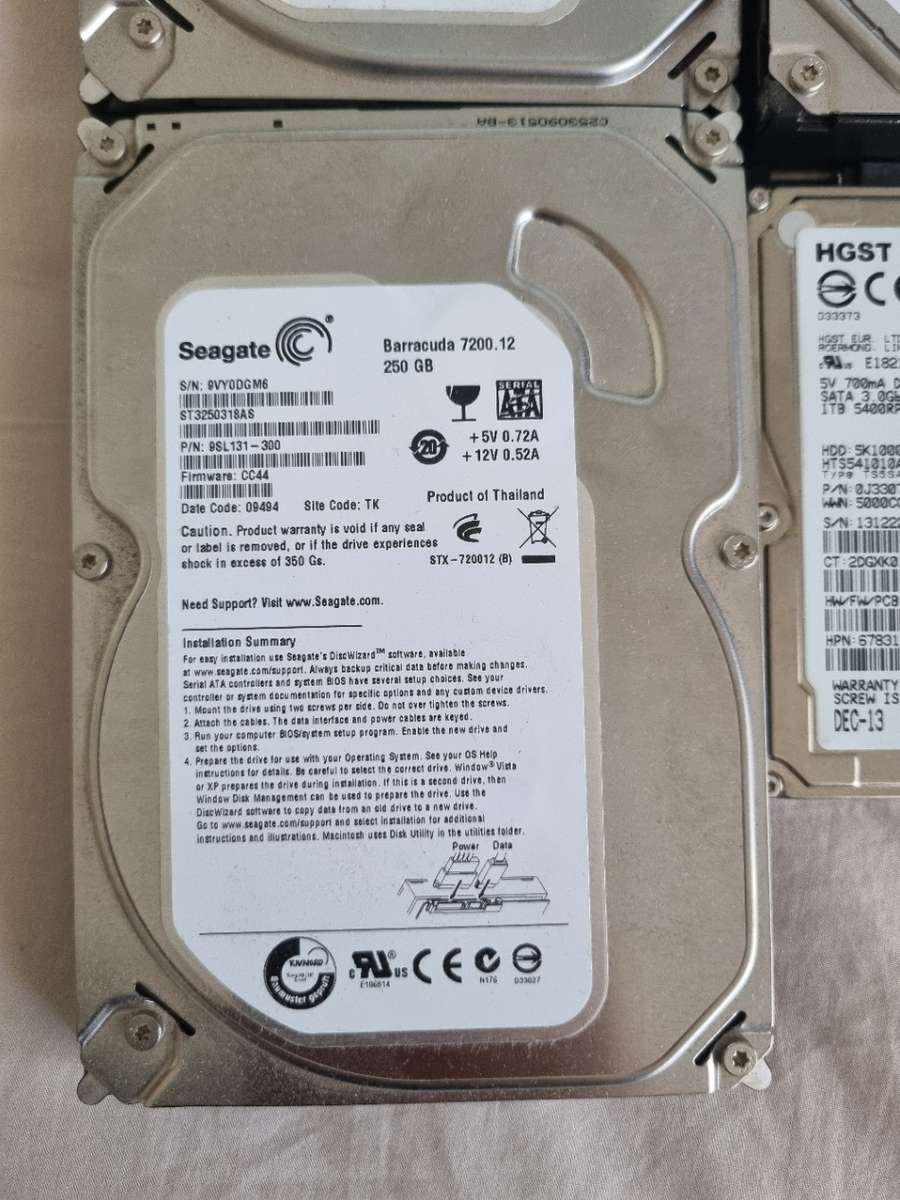 Hard Drive LOT - 4x HDD