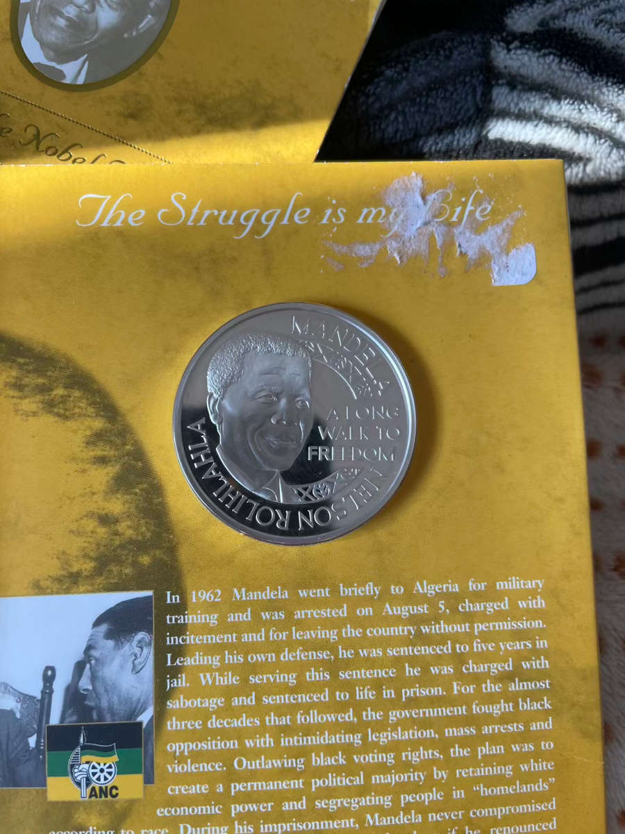 Mandela Nobel Peace Prize silver coin