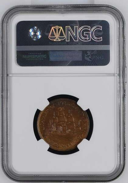 1925 NGC GRADED MS61 HALFPENNY