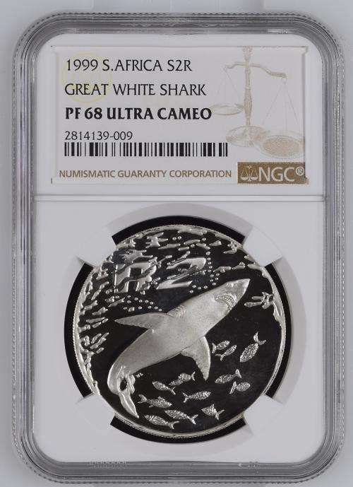 1999 SILVER R2 "GREAT WHITE SHARK" PF68 ULTRA CAMEO
