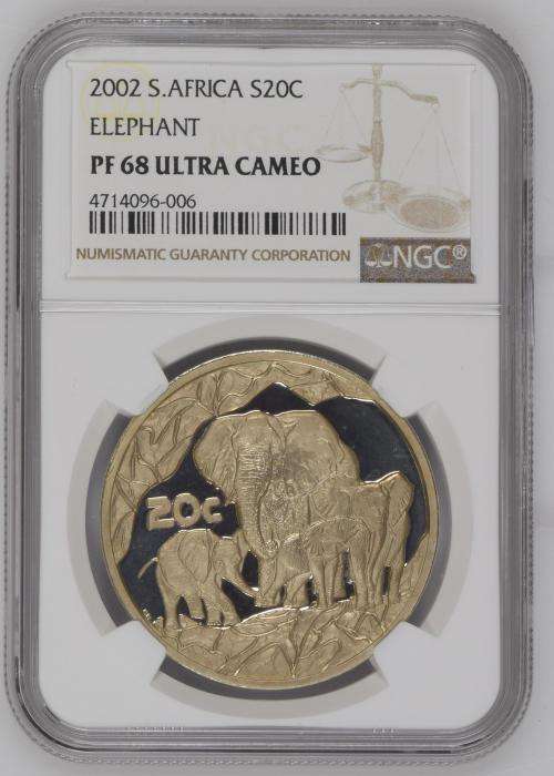 2002 SILVER SERIES 20C - 1 OZ SILVER - NGC PF68UC