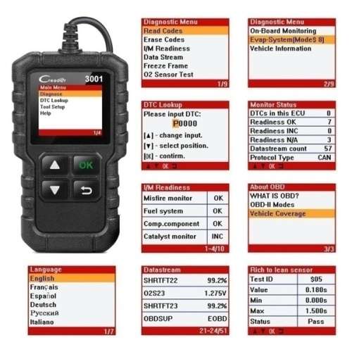 LAUNCH CR3001 X431 Creader 3001 OBD2 Scanner Automotive Car Diagnostic Scanner