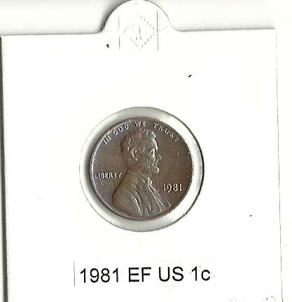 1981 EF US 1 Cent