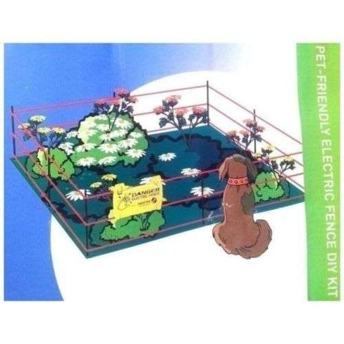 Pet Stop solar powered Electric Dog Fence kit. Protect your flower beds.