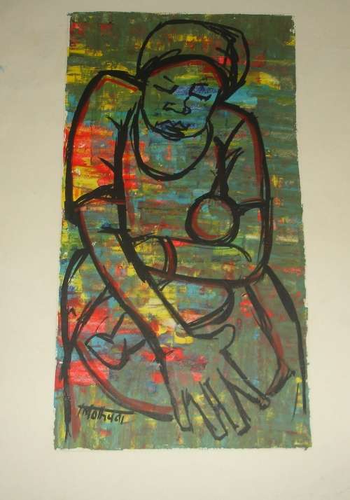 T MOTHUDI MIXED MEDIA ON PAPER VALUED AT R4500